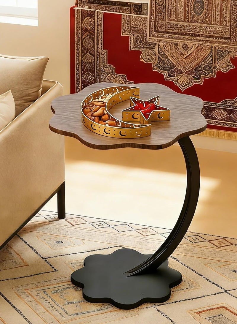 Coffee Table Wood Rustic Nightstand Bedside Table Sofa Table Coffee Snack Table Drink Table for Living Room - Image 4